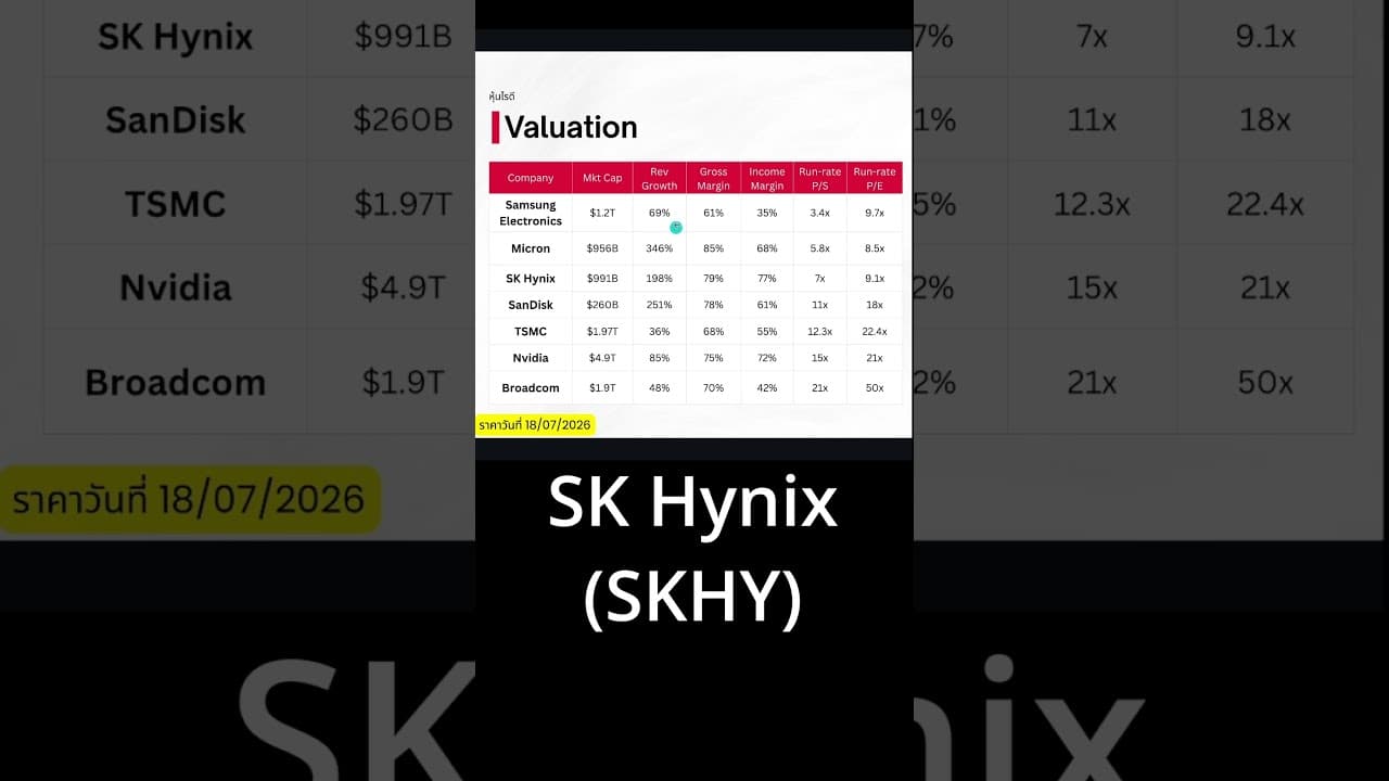 SK Hynix ยังถูกอยู่ไหม? #skhynix #stock #หุ้น #skhy