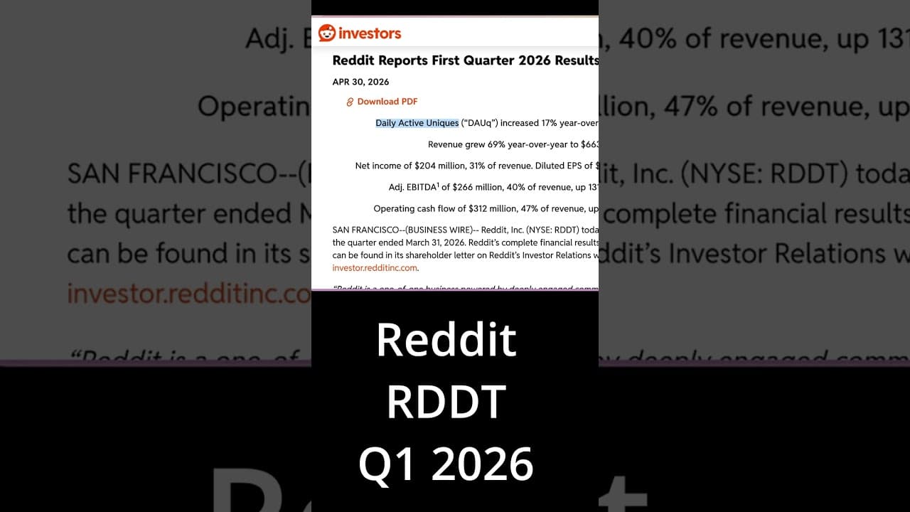 ผลไตรมาศ Reddit - RDDT Q1 2026 ทำให้หุ้นพุ่ง +13% #หุ้นสหรัฐ #rddt #redditstock